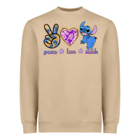Mushroom peace love stitch Heavyweight Sweatshirt - texasbilliewilder