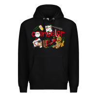 Black Counselor Christmas Premium Hoodie - LillyAllenDesigns