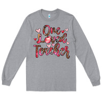 Heather Grey one loved teacher Long Sleeve Tee - JahusDesignShop
