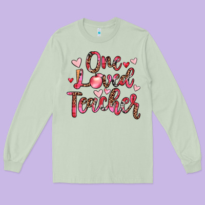 One Loved Teacher Long Sleeve Tee Designed By Jahusdesignshop