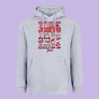 Believe Like Mary Trust Like Joseph Valentine S Da Heavyweight Hoodie Designed By Maliassmallbusiness