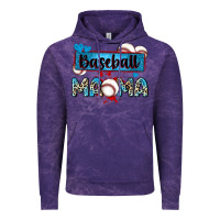 Cloud Purple baseball mama with leopard Vintage Hoodie - Zillion Design Studio