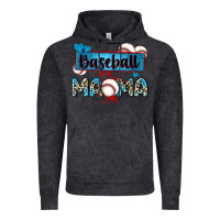 Vintage Black baseball mama with leopard Vintage Hoodie - Zillion Design Studio