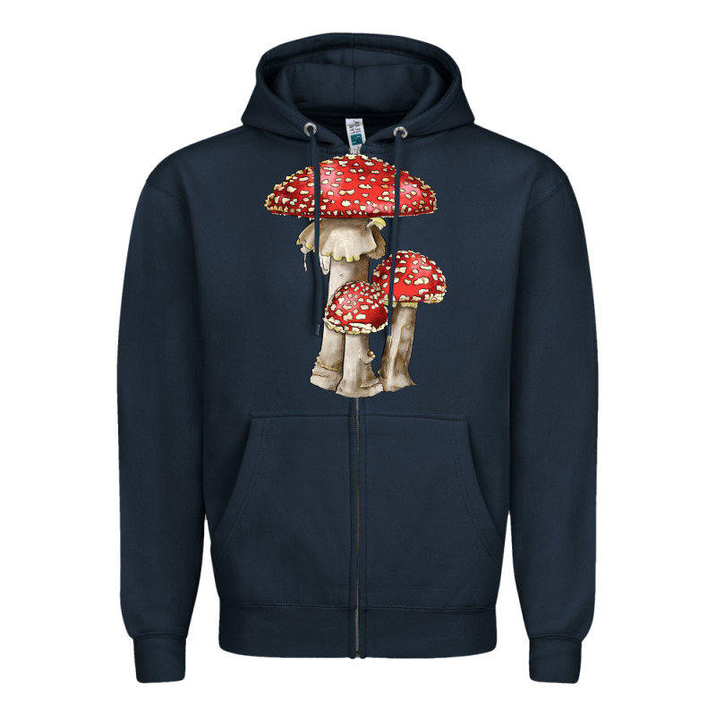Autumn Mushroom Illustrations Zipper Hoodie by LillyAllenDesigns | Teevron