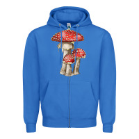 True Royal Autumn Mushroom Illustrations Zipper Hoodie - LillyAllenDesigns