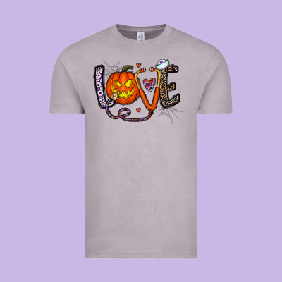 Love Halloween Vintage Tee Designed By Cowhidedigitalart