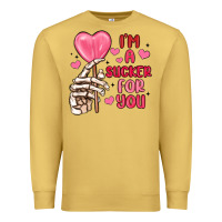 Antique Gold i m a sucker for you Premium Sweatshirt - MaliasSmallBusiness