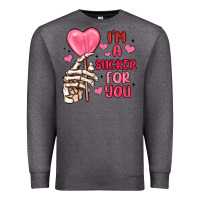 Charcoal Heather i m a sucker for you Premium Sweatshirt - MaliasSmallBusiness