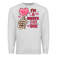 Dove Grey i m a sucker for you Premium Sweatshirt - MaliasSmallBusiness