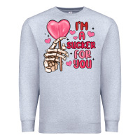 Heather Grey i m a sucker for you Premium Sweatshirt - MaliasSmallBusiness
