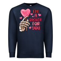 Navy i m a sucker for you Premium Sweatshirt - MaliasSmallBusiness