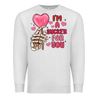 Oatmeal Heather i m a sucker for you Premium Sweatshirt - MaliasSmallBusiness