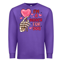 Purple i m a sucker for you Premium Sweatshirt - MaliasSmallBusiness