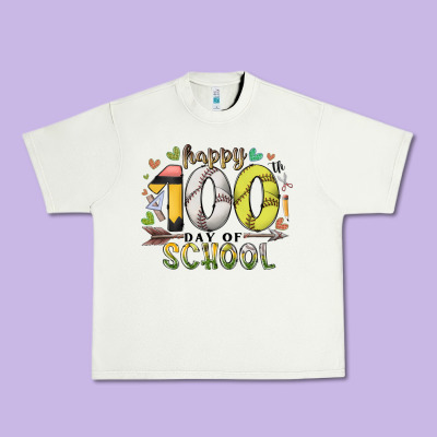 Happy 100 Day Of School Urban Heavy Tee Designed By Racoondesign