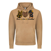 Vintage Camel peace love dachshund Vintage Hoodie - RanaPortraitStore