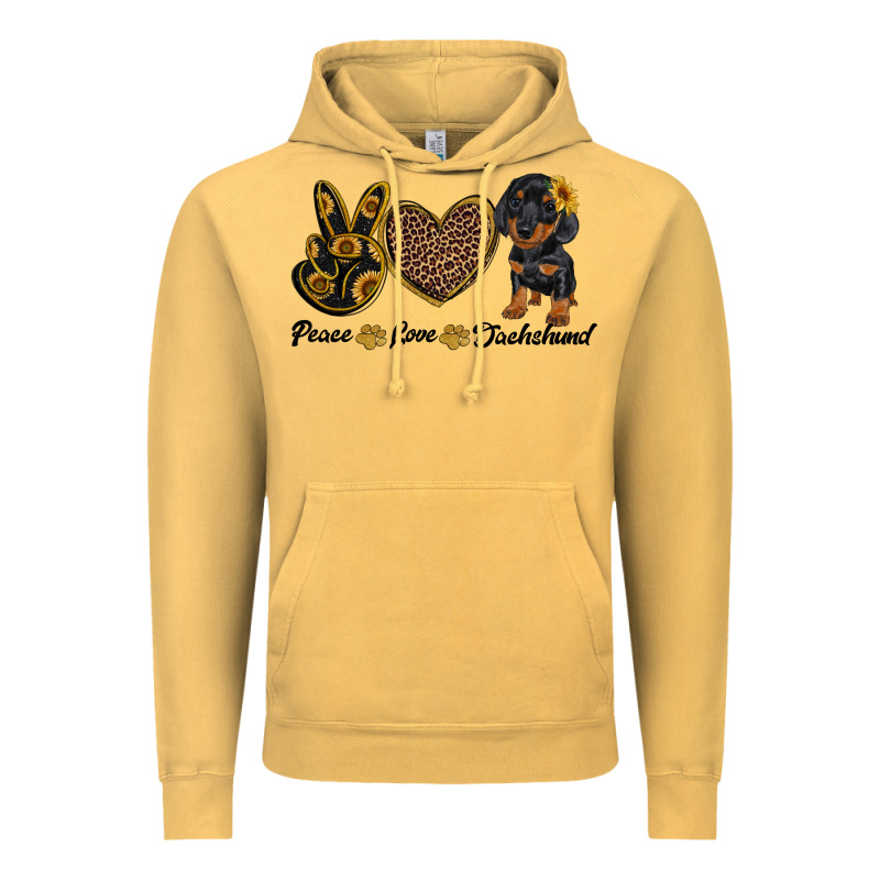 Peace Love Dachshund Vintage Hoodie by RanaPortraitStore | Teevron