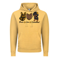 Vintage Mustard peace love dachshund Vintage Hoodie - RanaPortraitStore