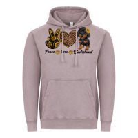 Vintage Zinc peace love dachshund Vintage Hoodie - RanaPortraitStore