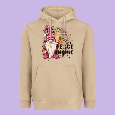 Peace Gnomie Heavyweight Hoodie Designed By Maliassmallbusiness