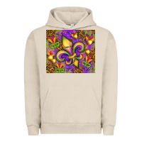 Pigment French Oak Mardi Gras fleur de lis Urban Hoodie - NancyCooperArtShop