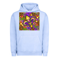Pigment Grape Ice Mardi Gras fleur de lis Urban Hoodie - NancyCooperArtShop