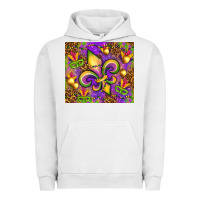 Pigment Lunar Rock Mardi Gras fleur de lis Urban Hoodie - NancyCooperArtShop