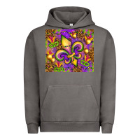 Pigment Tornado Mardi Gras fleur de lis Urban Hoodie - NancyCooperArtShop