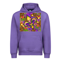 Tulip Mardi Gras fleur de lis Urban Hoodie - NancyCooperArtShop