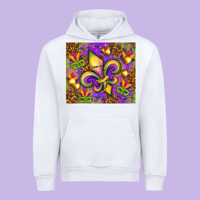 Mardi Gras Fleur De Lis Urban Hoodie Designed By Nancycooperartshop