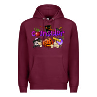 Burgundy Counselor Halloween Premium Hoodie - LillyAllenDesigns