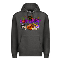 Charcoal Heather Counselor Halloween Premium Hoodie - LillyAllenDesigns