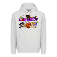 Dove Grey Counselor Halloween Premium Hoodie - LillyAllenDesigns