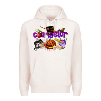 Pale Pink Counselor Halloween Premium Hoodie - LillyAllenDesigns
