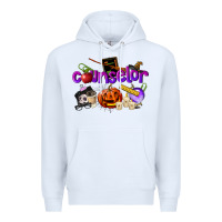 White Counselor Halloween Premium Hoodie - LillyAllenDesigns