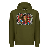 Army Green indian hat christmas Premium Hoodie - AdoDesignShop