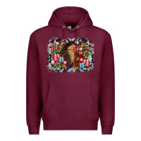 Burgundy indian hat christmas Premium Hoodie - AdoDesignShop