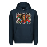 Navy indian hat christmas Premium Hoodie - AdoDesignShop