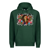 Sports Green indian hat christmas Premium Hoodie - AdoDesignShop
