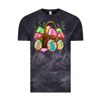 Cloud Black Easter eggs with basket Easter Day Vintage Tee - Neo Western