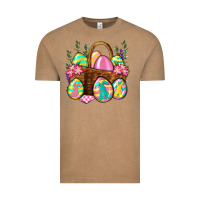 Vintage Coffee Easter eggs with basket Easter Day Vintage Tee - Neo Western