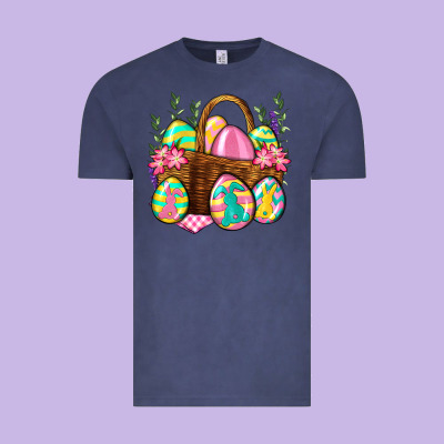 Easter Eggs With Basket Easter Day Vintage Tee Designed By Neo Western