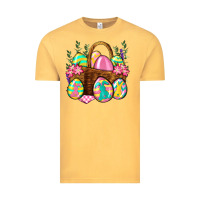 Vintage Mustard Easter eggs with basket Easter Day Vintage Tee - Neo Western