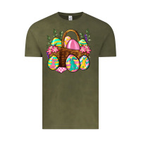Vintage Olive Easter eggs with basket Easter Day Vintage Tee - Neo Western