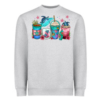 Heather Grey turtle coffee cups Heavyweight Sweatshirt - Zillion Design Studio