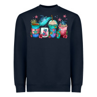 Navy turtle coffee cups Heavyweight Sweatshirt - Zillion Design Studio