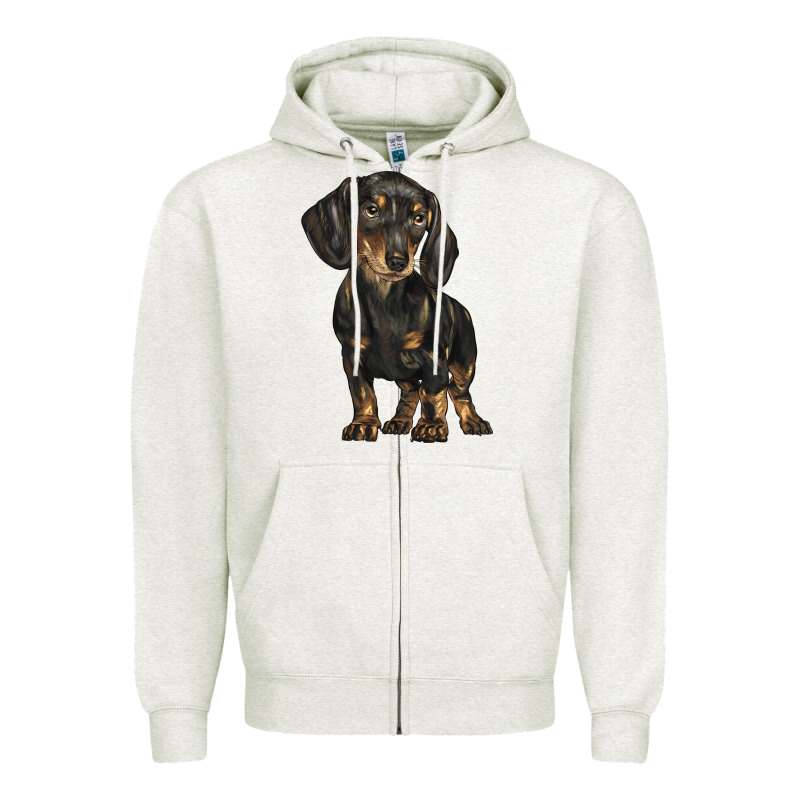 Dachshund Zipper Hoodie by BarkalooDesign | Teevron