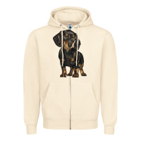 Sandshell dachshund Zipper Hoodie - BarkalooDesign