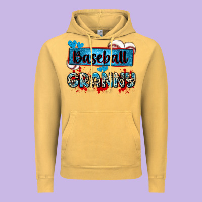 Baseball Granny With Leopard Vintage Hoodie Designed By Zillion Design Studio