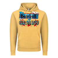 Vintage Mustard baseball granny with leopard Vintage Hoodie - Zillion Design Studio