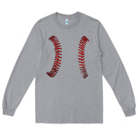 Heather Grey ball stitch Long Sleeve Tee - AdoDesignShop